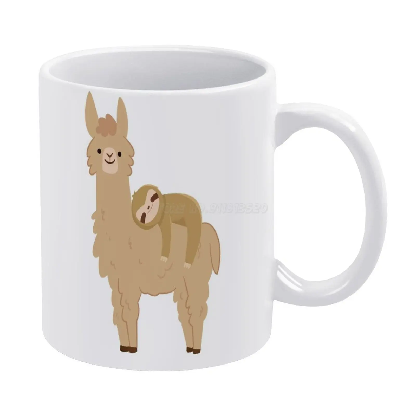 Милая Ленивец Расслабляющая на ламе забавная ленивая белая кружка с