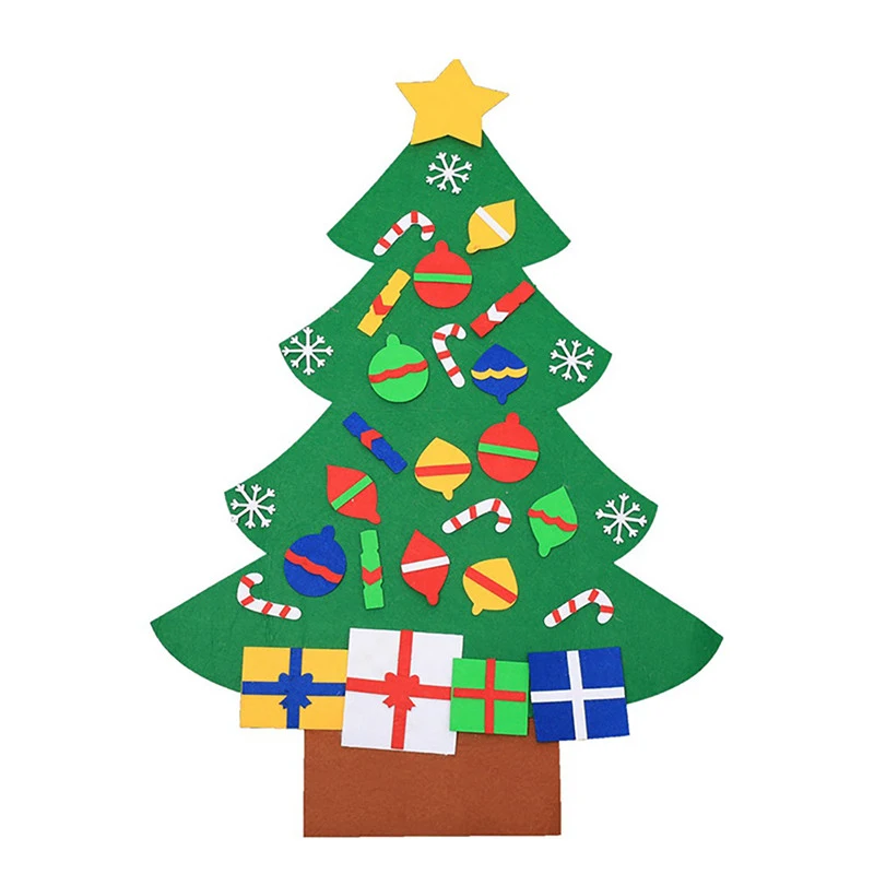 

1 Set of DIY Christmas Tree Magic Creative Felt Funny Puzzle Jigsaw Toy Decoration for Christmas Party Playing JPDZS851