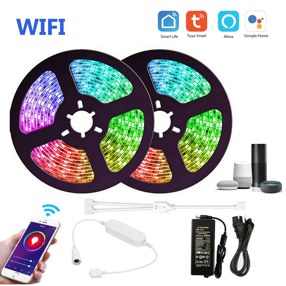 СВЕТОДИОДНАЯ лента SMD 5050 с регулировкой яркости приглушаемый светильник Wi Fi RGB RGBW