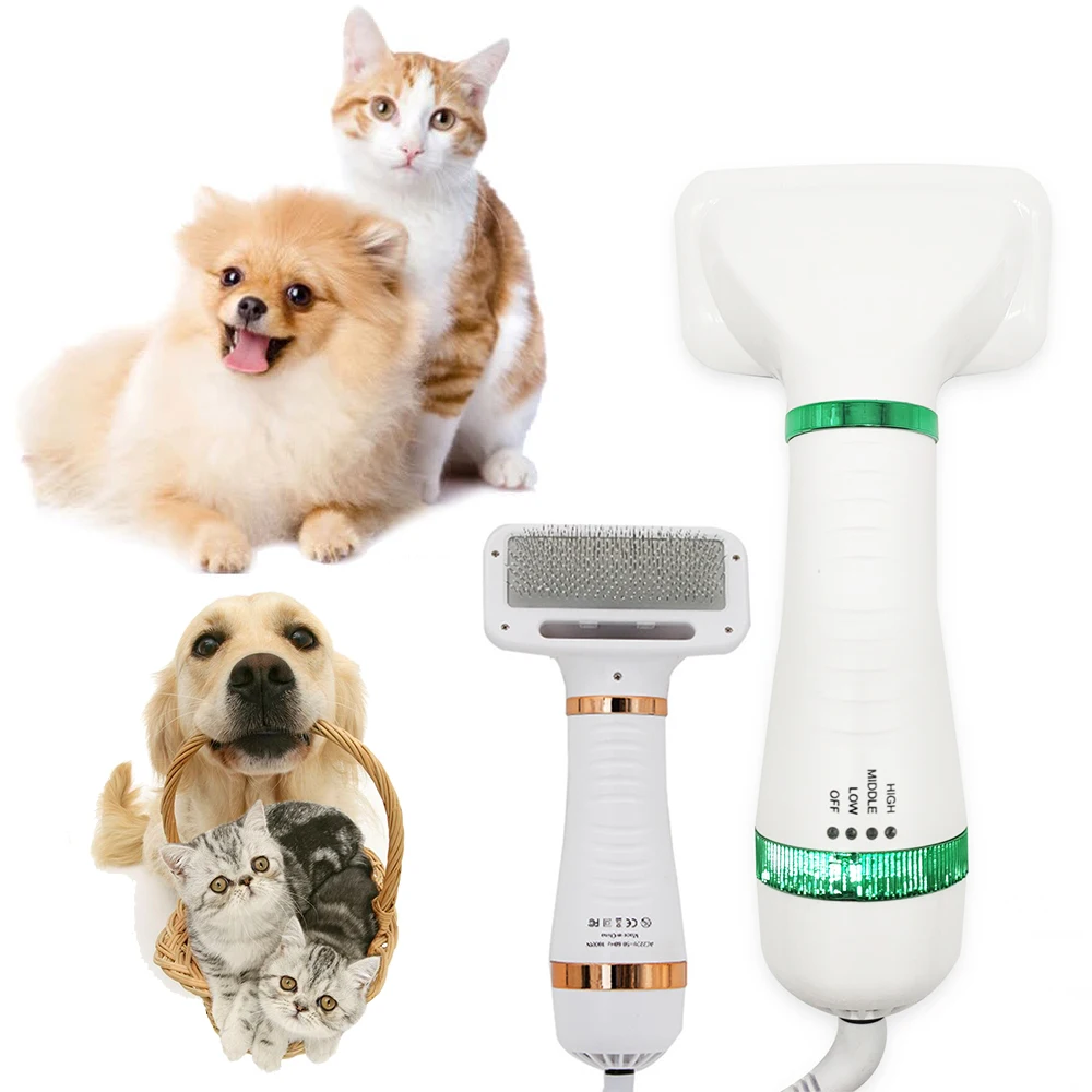 

Pet 2 In 1 Hot Air Brushing Hair Dryer Combing One Hair Comb Portable Dog Hair Dryer Comb Brush Pet Grooming For Pet Cats Dogs