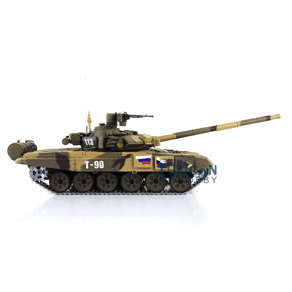 Heng Long RC Tank 1/16 7 0 настроить FPV Россия T90 3938 360 ° револьверный металлический трек |