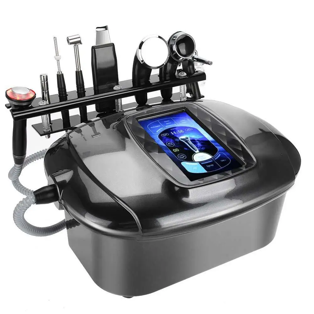 Многофункциональная алмазная микродермабразия 9 в 1 машина для очистки воды RF