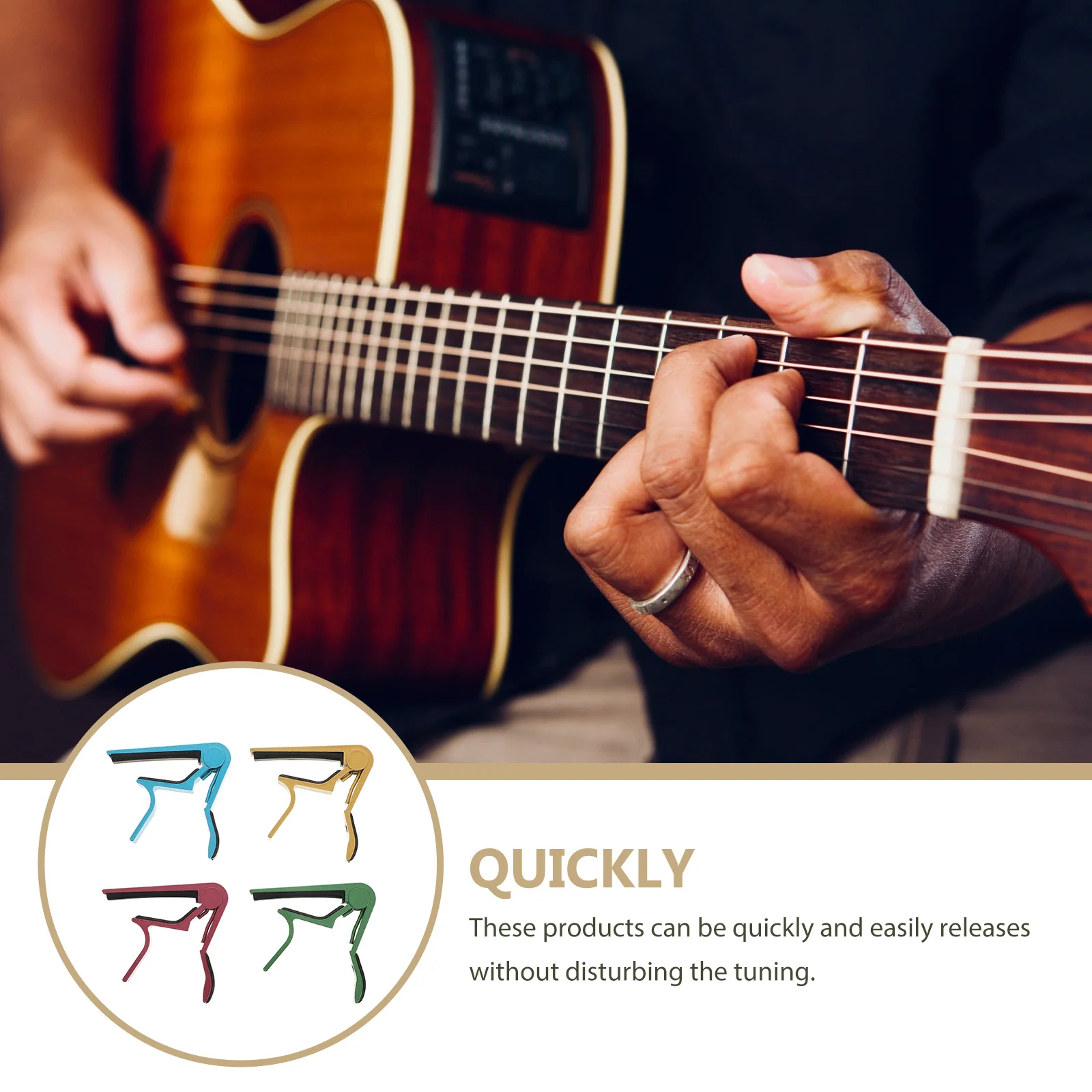 

4 шт. прочные алюминиевые клипсы Sandhi для укулеле, гитары