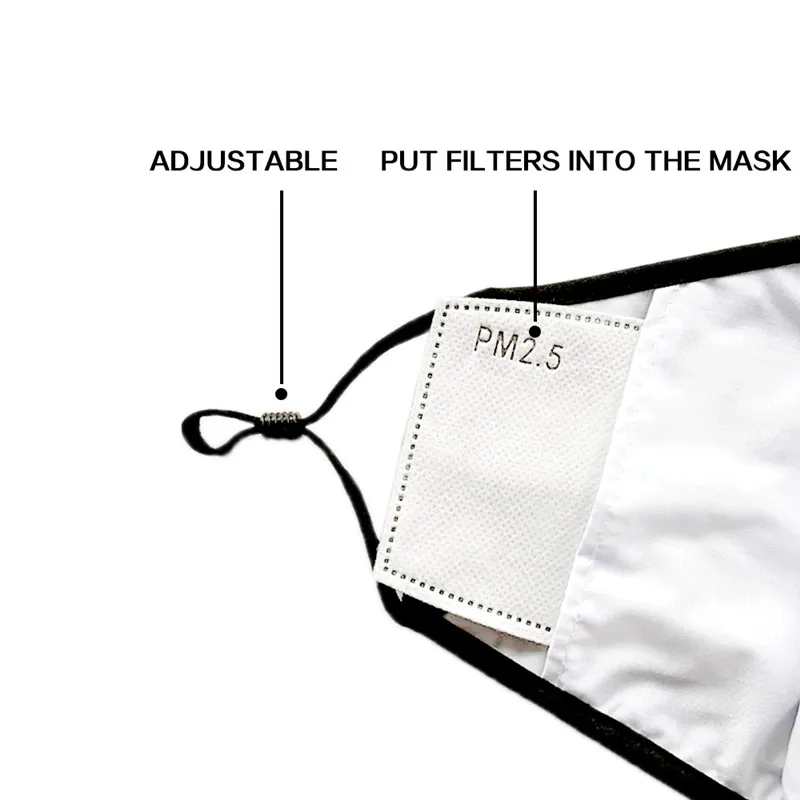Многоразовая моющаяся маска от пыли с защитой бактерий и ветра фильтрами PM2.5