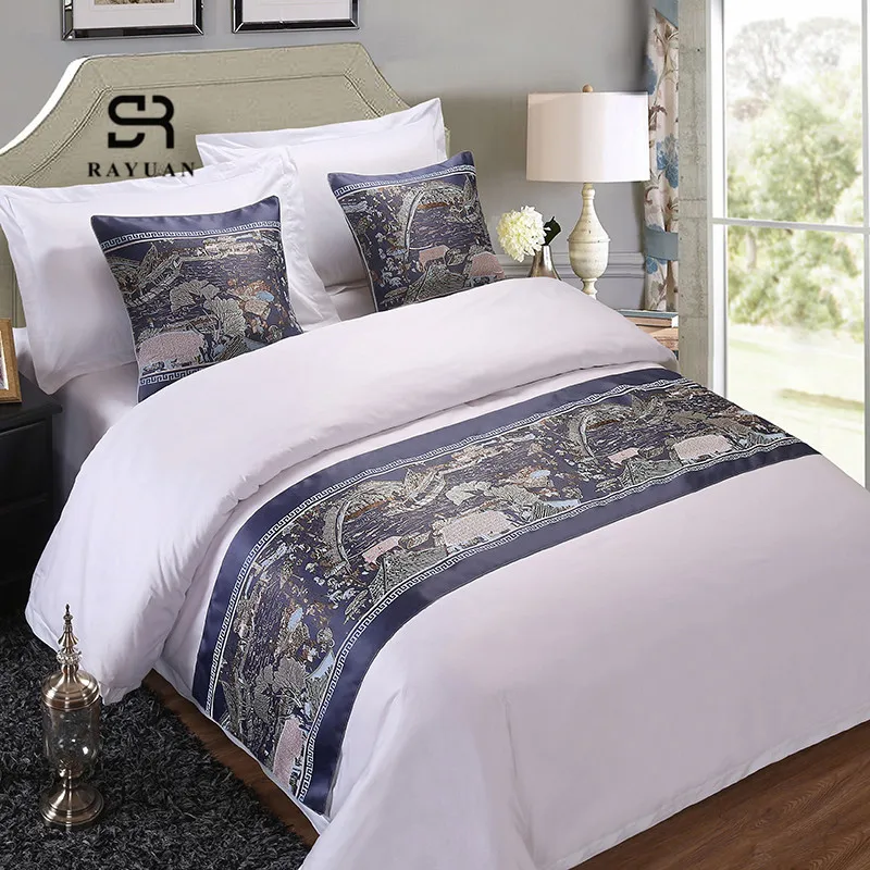 

RAYUAN Blanket Bedspread Bed Runner Throw Bedding Single Queen King Bed Tail Towel Protector Home Hotel Decor