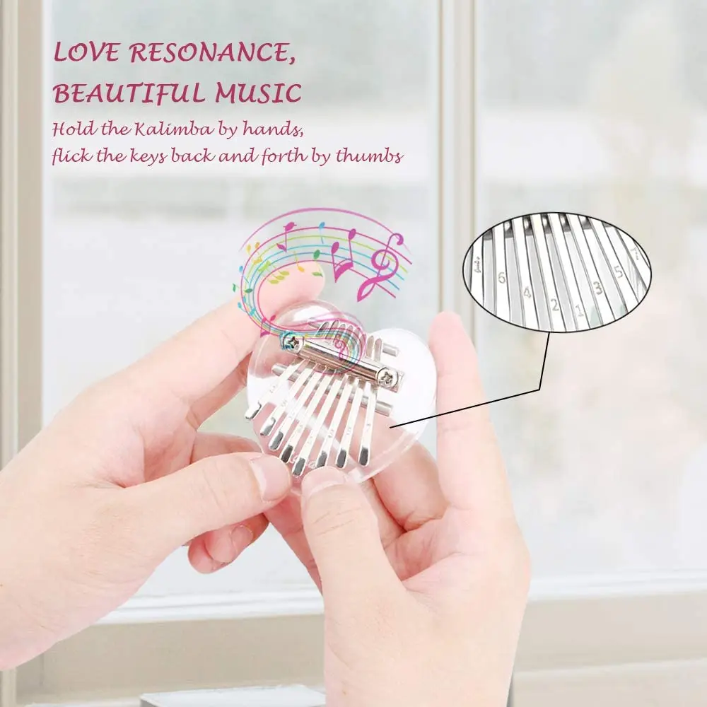 Мини-калимба Рандон Встроенная защитная коробка для пианино на 8 пальцев