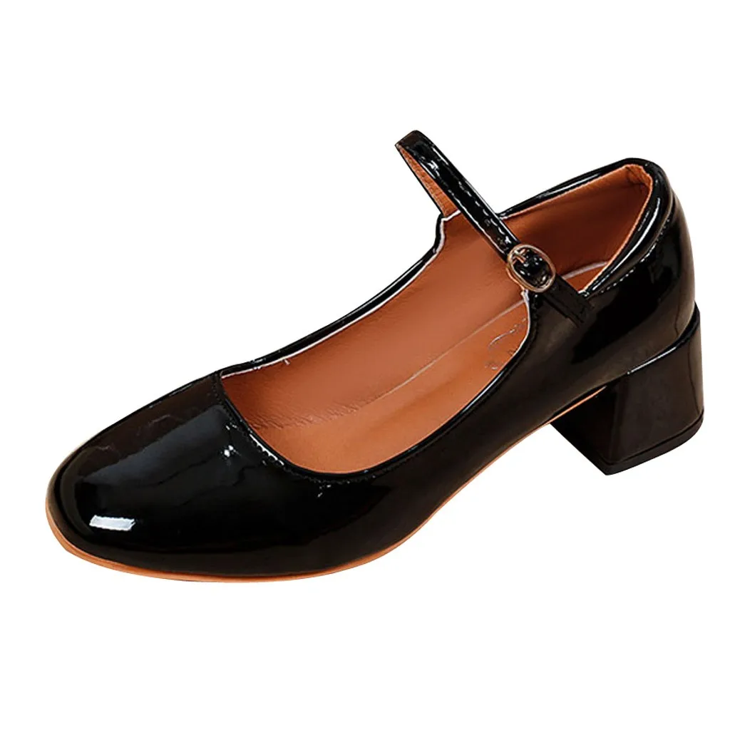 Женская винтажная весенне-летняя Свадебная обувь на высоком толстом каблуке