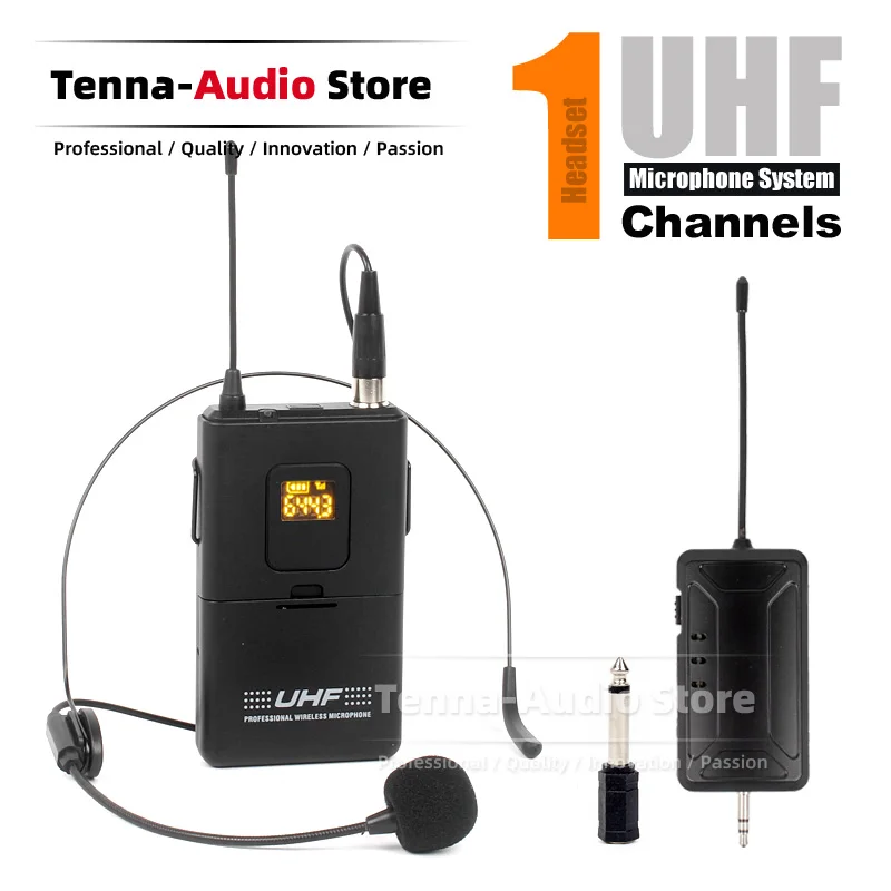 Гарнитура UHF беспроводные наушники с микрофоном микрофонная система креплением