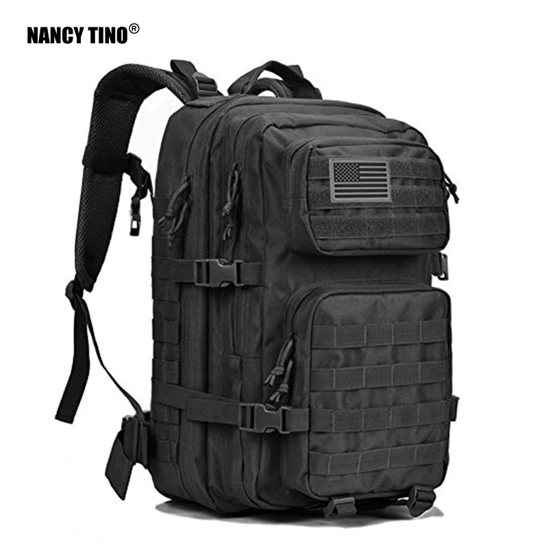 

NANCY TINO Men's Army Tactical Backpack Military Assault Bags Outdoor EDC Molle Pack for Trekking Camping Hunting 50L