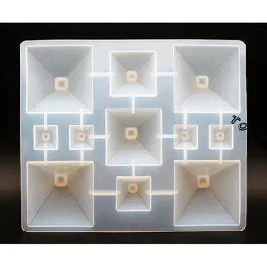 1 шт. Пирамида конусов формы Силиконовые Ювелирные изделия Плесень УФ эпоксидной смолы инструменты Инструменты для изготовления ювелирных изделий DIY кулон пресс-формы
