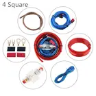 1 комплект 350 Core 4 квадратных ПВХ + Медь одетый Алюминий автомобильный усилитель аудио Динамик провода для вуфера Мощность линии с 60A держатель предохранителя