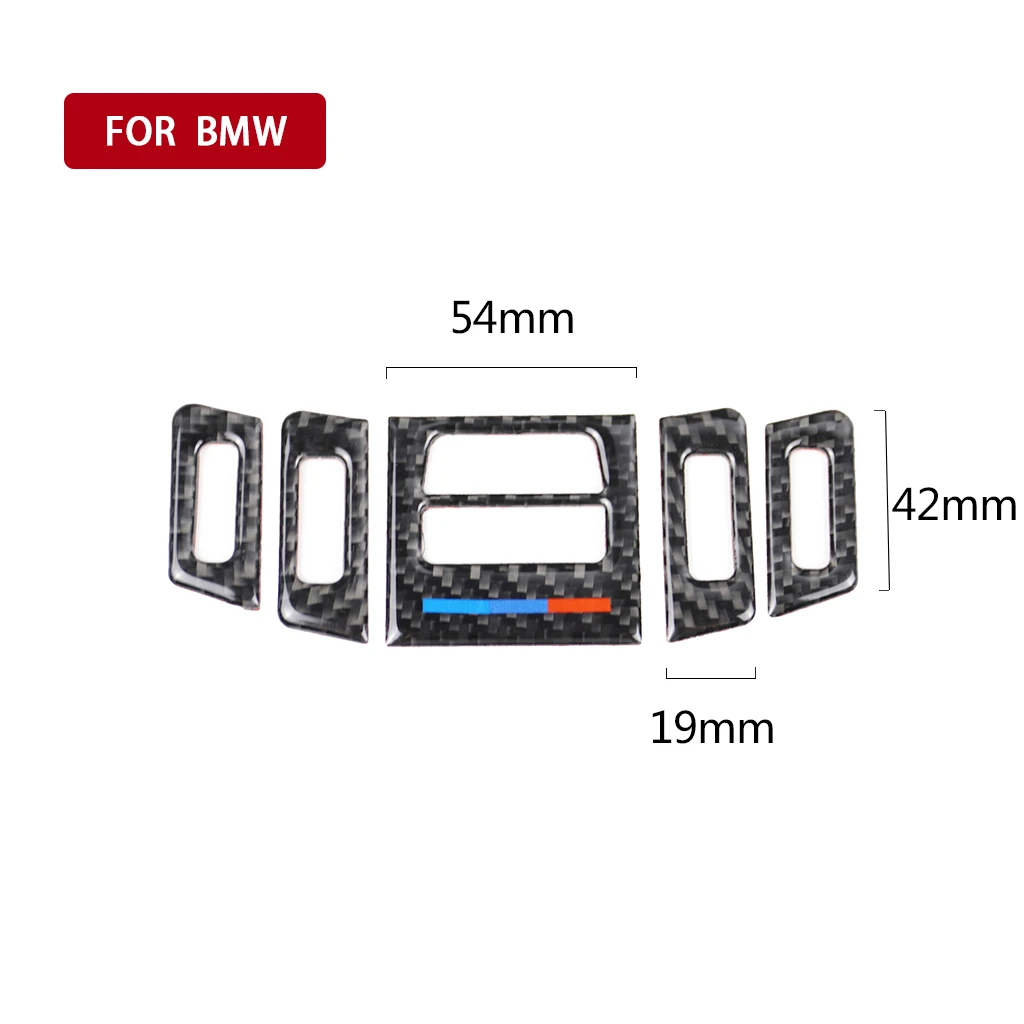 

For BMW E90 E92 E93 2005-2012 3 Series Car Carbon Fiber Interior Central Air Vent Outlet Trim