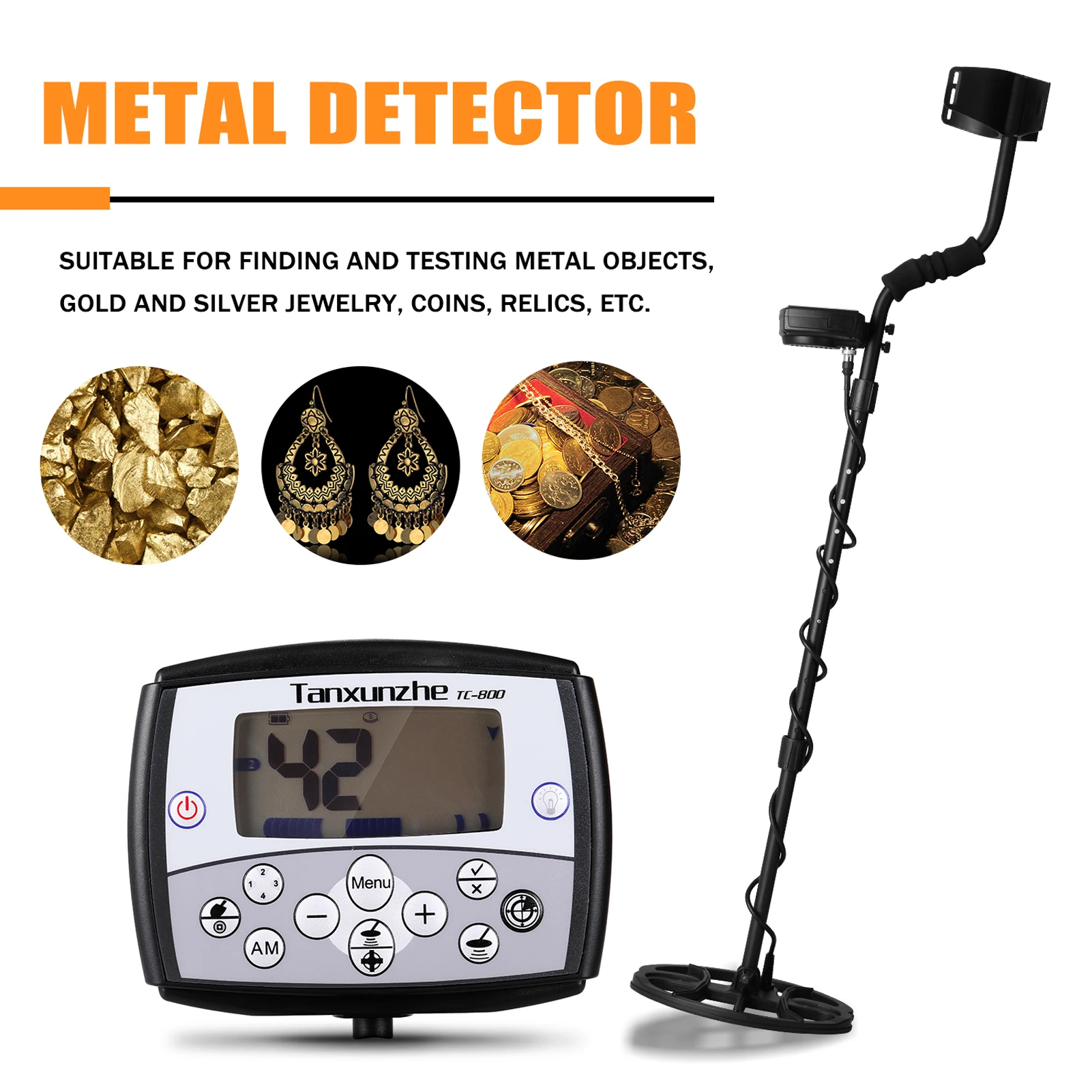TC-800 Underground Metal Detector LCD Treasure Finder Easy To Install TC 800 Upgrade Gold Detectors | Инструменты