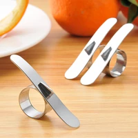stainless steel orange peeler portable finger type open fruit device lemon parer citrus remover slicer peeling kitchen gadgets