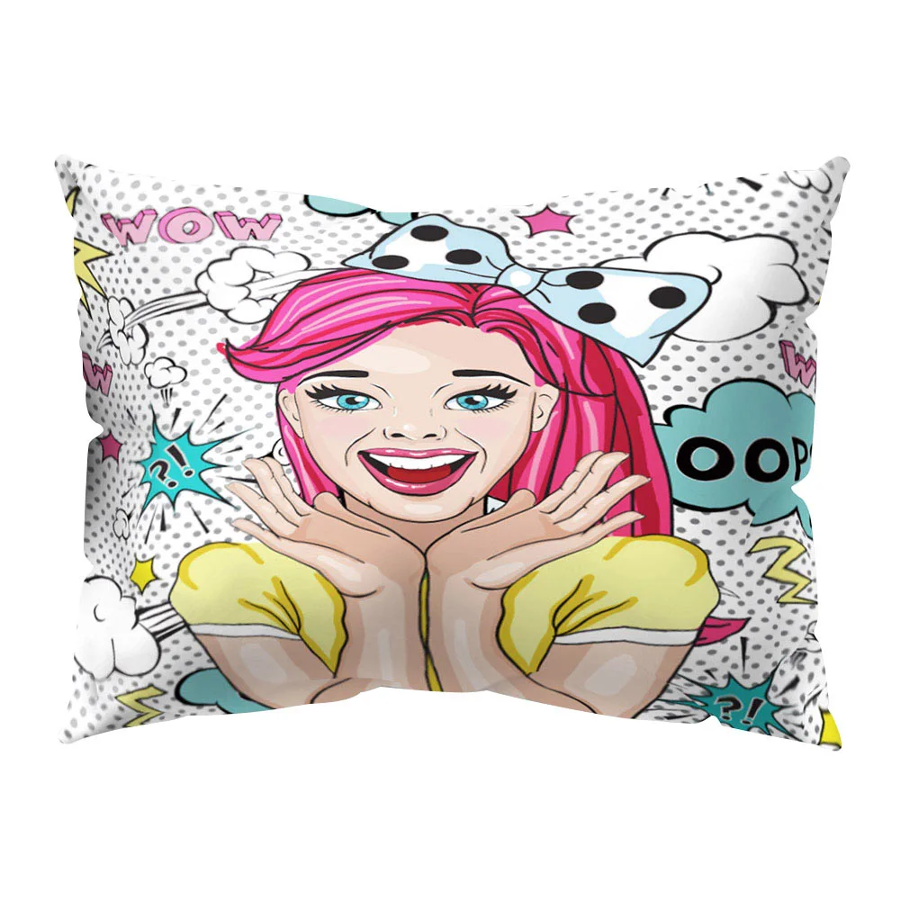 Креативный квадратный чехол для подушки с красивым принтом постельные