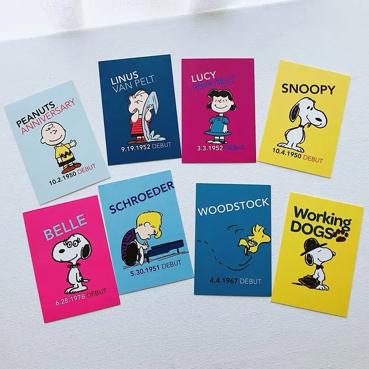 8 шт. Ins Peanuts изгой карта собаки милый мультфильм доска для сообщений фото дисплей