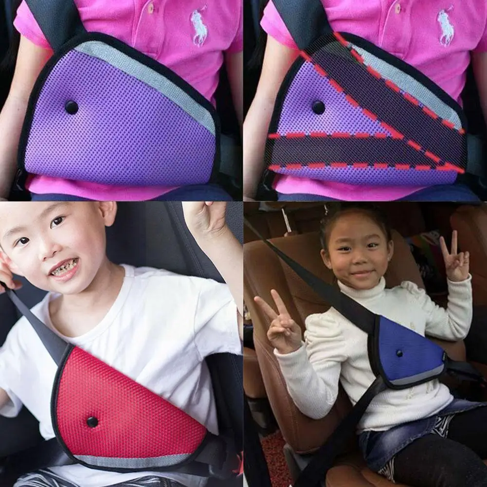 

2021 Triangle Children Car Safety Seats Belts Adjuster Pads Cover Automobiles Accessories Protector Folder Booster Strap Ha F4Z6