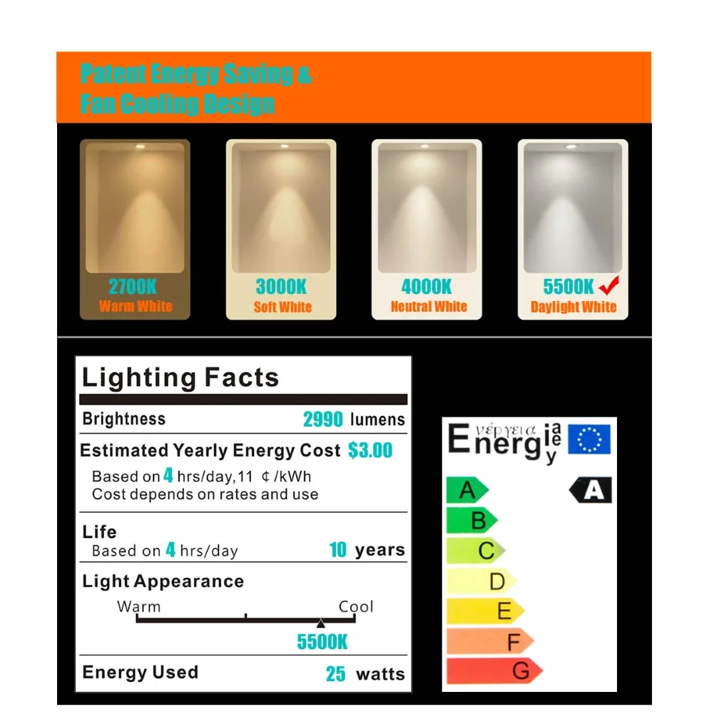 E26/E27 2990LM White Ligthing Bulb Video Light Photo Studio Photography Bulb Daylight Lamp Fridge Light Bulb Energy Saving Bulbs