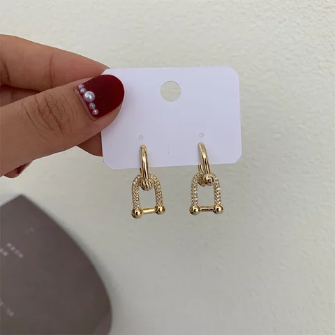 Золотые массивные серьги-капельки JEAE