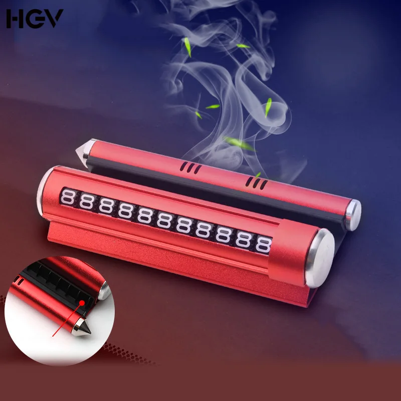 

Car Temporary Parking Card Safety Hammer Phone Number Card Plate Rotary Telephone Number Car Park Stop Automobile Accessories
