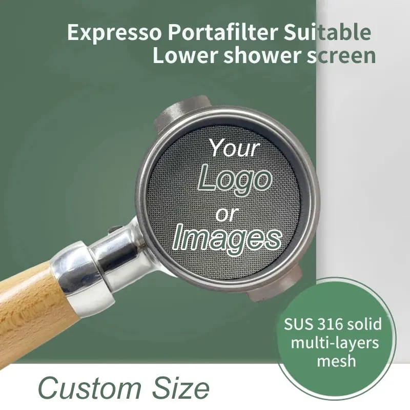 Customized COFFEE TALK Espresso Portafilter Suitable Lower Shower Screen Contact Shower Screen Stainless Steel Reusable Filters