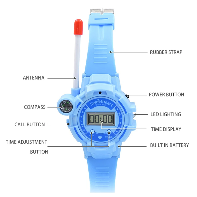 

Wireless Watch Walkie Talkie Kids Toys Children Smart Talking Watch Parent-child Interactive Gifts Long Distance Transceiver