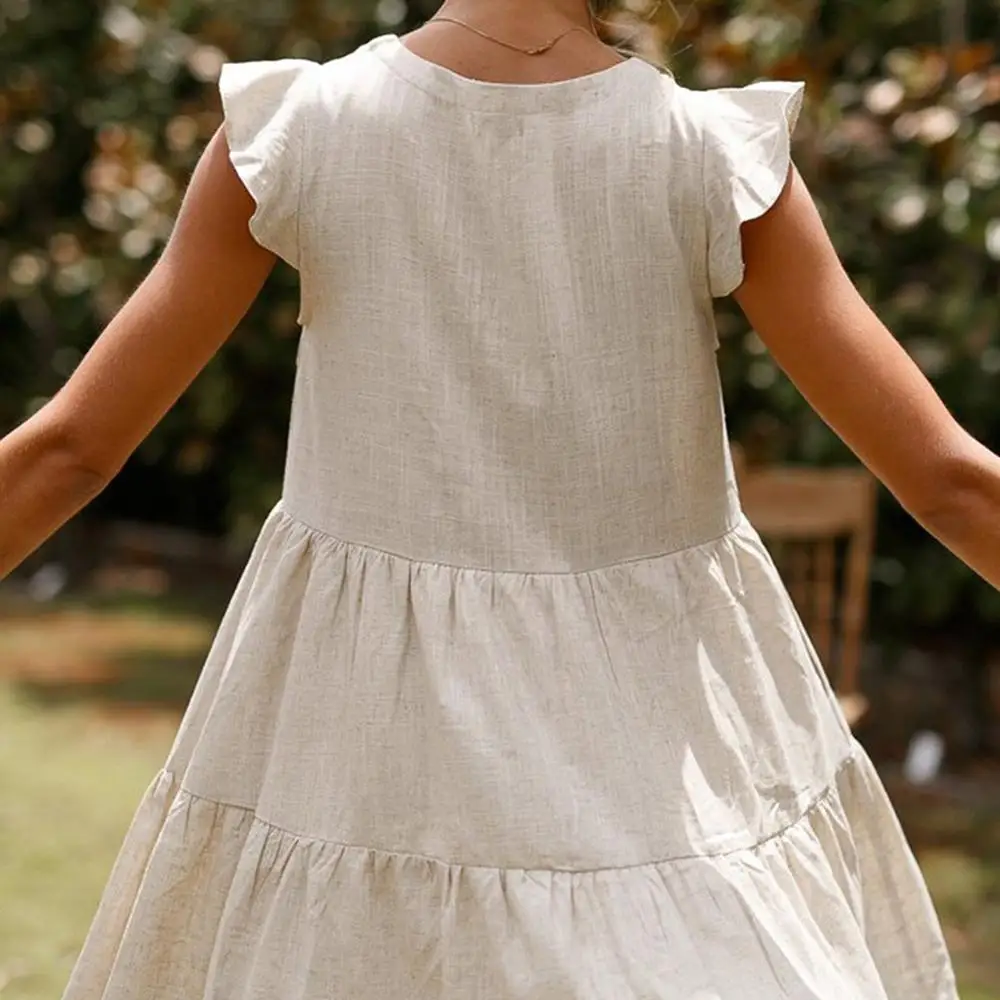 Fadzeco африканские платья для женщин Дашики с оборками рукавами V образным вырезом