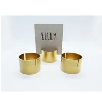 personalized 12pcsset gold pipe place card holders metal copper wedding name card number stand table decor