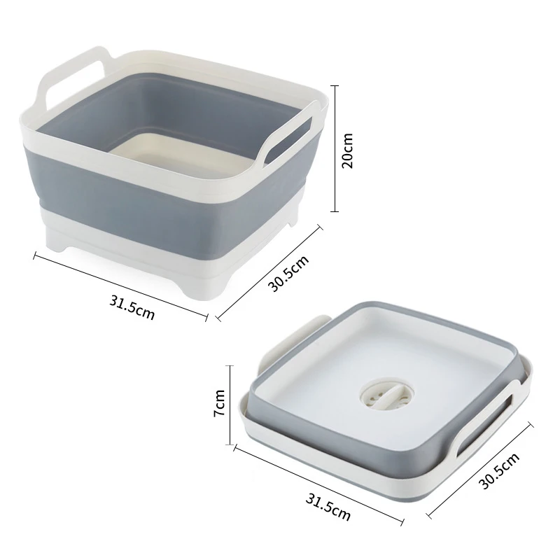 

Foldable Sink Drain Basket Portable Collapsible Bucket Outdoor Travel Washbasin Vegetables Fruit Basin Bath Bucket Kitchen Items