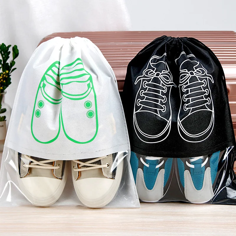 

Wonderful Translucent Storage Bag Travel Dust-proof Bags Shoe Cute Drawstring Storage Wash Rinse Beauty Set Storage