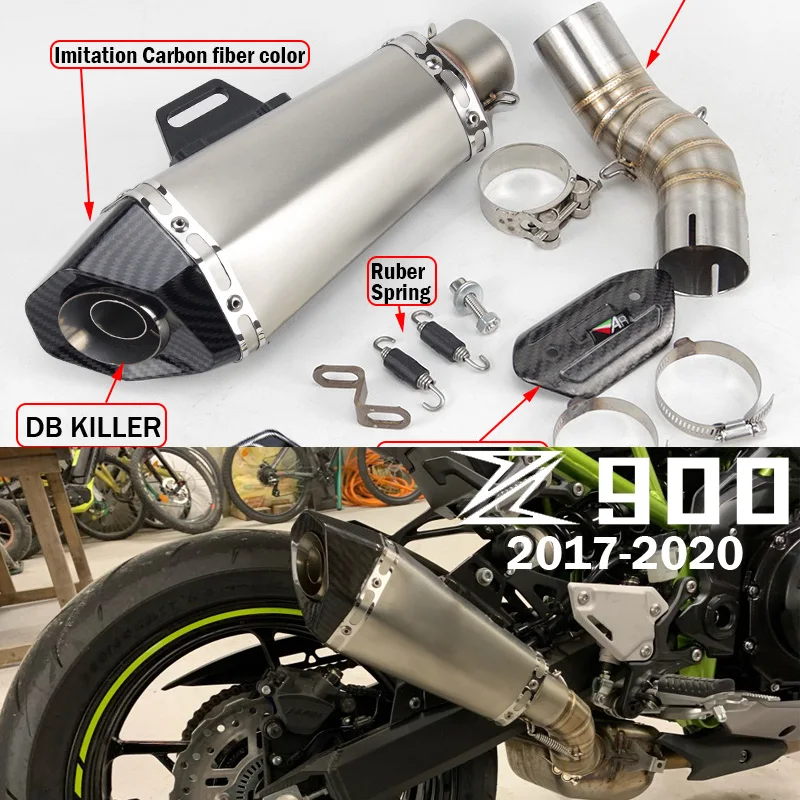 Глушитель выхлопной трубы из углеродного волокна для Kawasaki Z900 2017 2018 2019 |