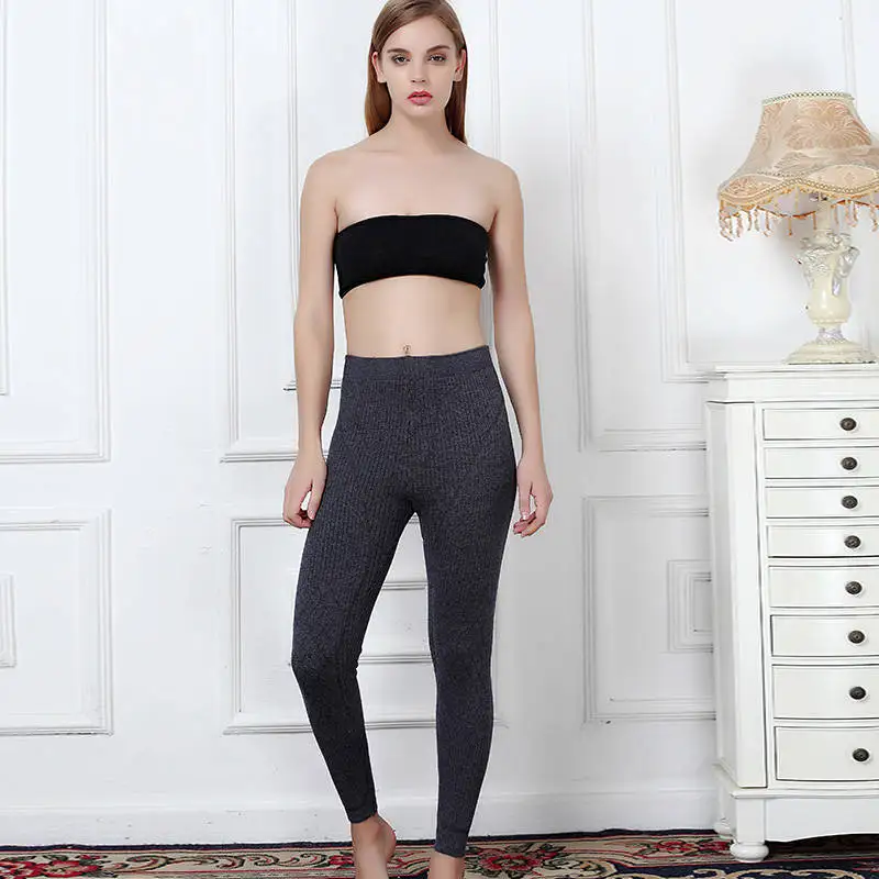 Women Mid-grey Thicker Pants Women for Heavy Winter Double-Knit Cashmere and Wool Leggings New Long 3Colors Ladies Pant Woman Trousers - Цвет: Women Mid-grey