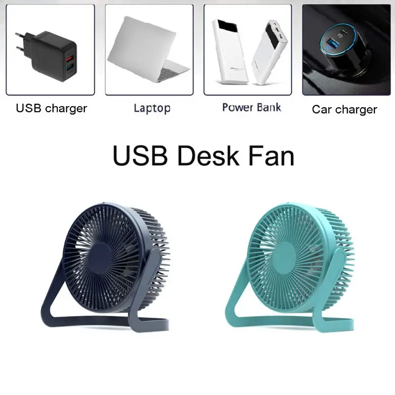 

5/6/8 Inches 360 Rotate USB Desk Fan with ON OFF Switch 2 Speeds Air Cooling Fan for Home Office Desktop Car Outdoor 19QE