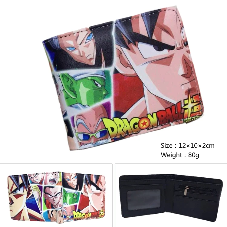Аниме Dragon Ball Z кошелек Супер Saiyan Goku Vegetto для мальчиков и девочек карман на молнии для монет PU короткий держатель для карт - Цвет: DD