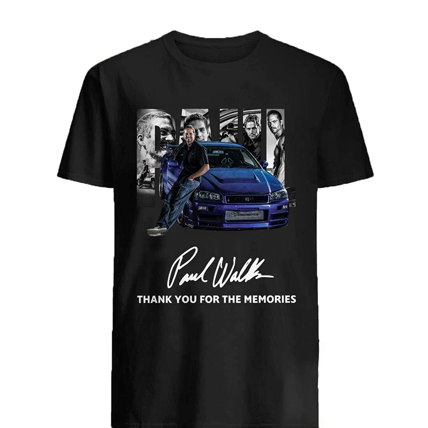 

Paul Walker 1973 2013 Thank You for The Memories Signature Shirt Men Women's Cute Graphic Tops Funny Tee Teen Girl T Sh