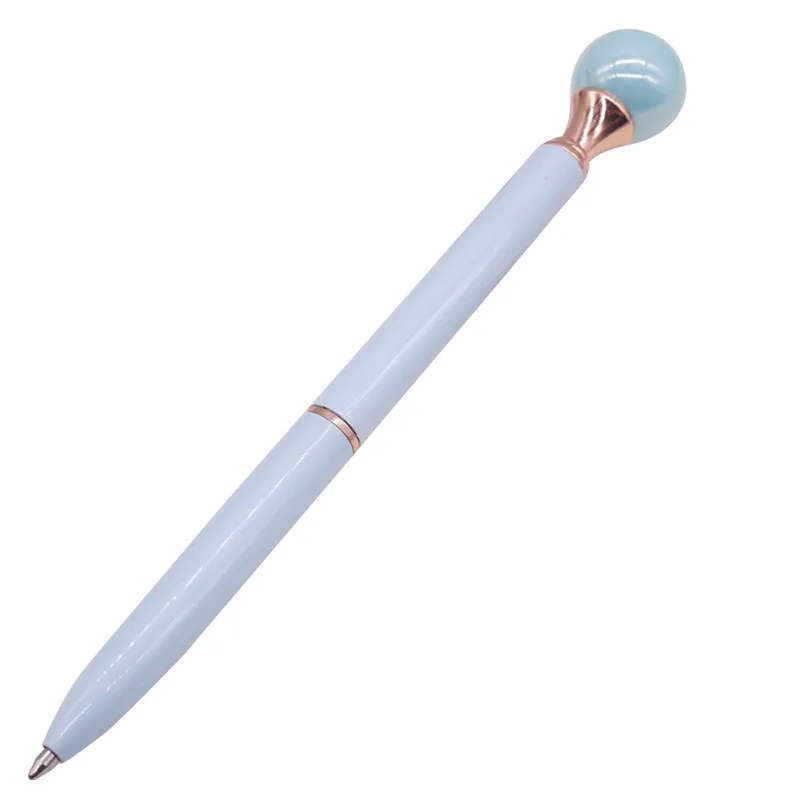 light green pole 1 шт перламутровая ручка 0,7 мм шариковая ручка студент, школа, офис ручка для письма металлическая ручка для подарка - Цвет: light green pole