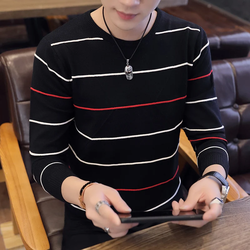 Мужские свитера шерстяной пуловер для мужчин брендовая одежда Повседневный