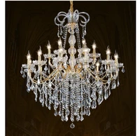 golden crystal chandeliers home lighting lustres de cristal decoration d62cm h73cm 6arms candle chandelier living room pendants