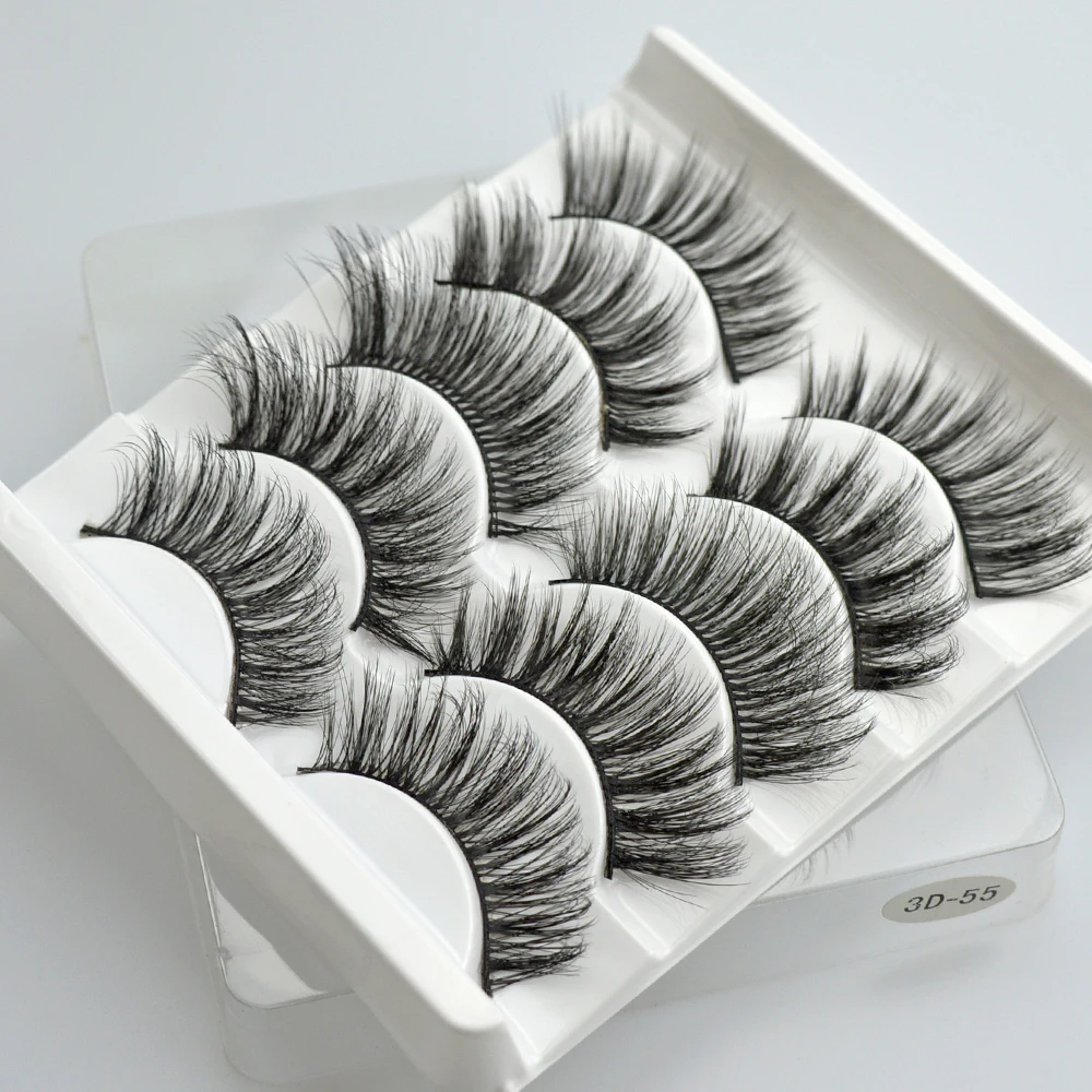 5 пар Мягкие Накладные ресницы из норки 5D ручной работы | Красота и здоровье