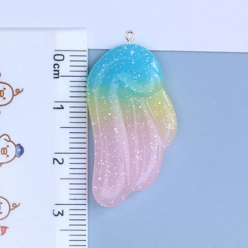 

10Pairs Kawaii Glitter Angel Wings Resin Charms for Earring Bracelet Keychian Jewelry Making DIY Pendants Decoration Accessories