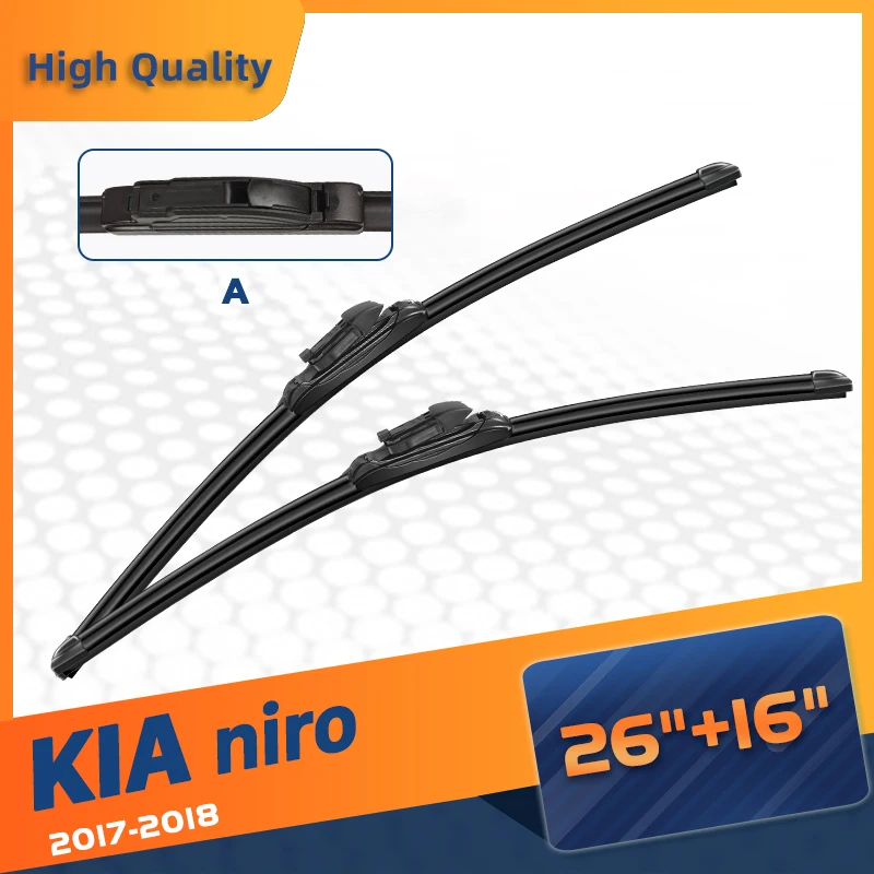 

Щетка стеклоочистителя CELANOVA для KIA Niro 2017-2018 26 дюймов + 16 дюймов, бескаркасные резиновые стеклоочистители