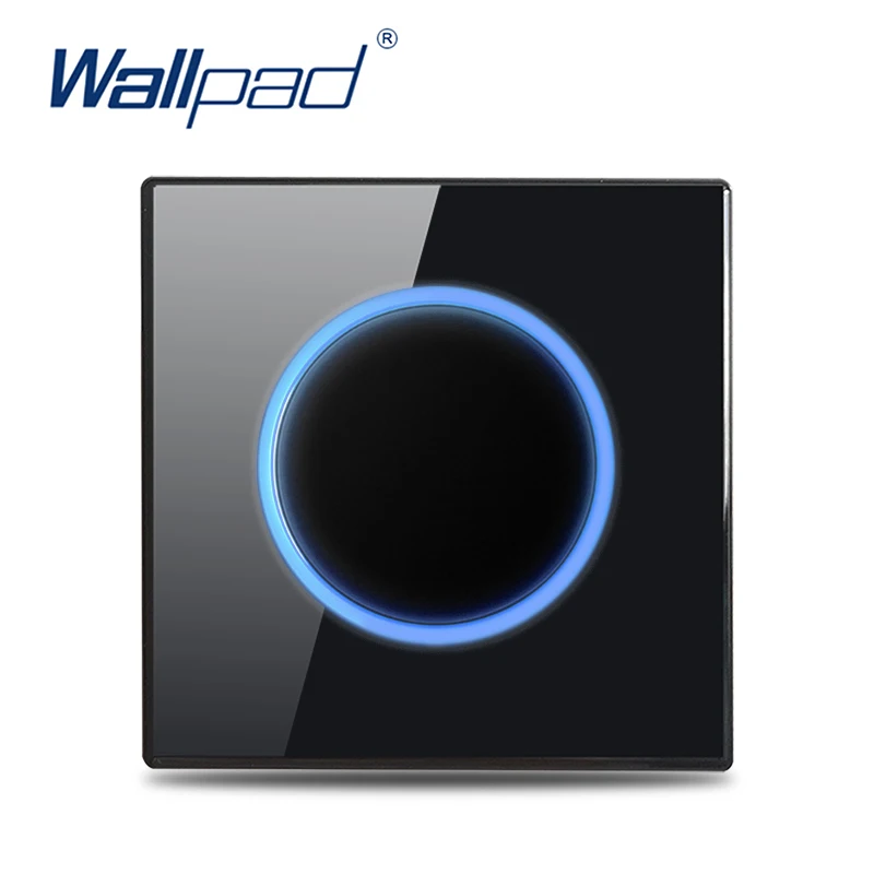 Настенный переключатель Wallpad черное стекло 1 2 3 4 клавиши канал