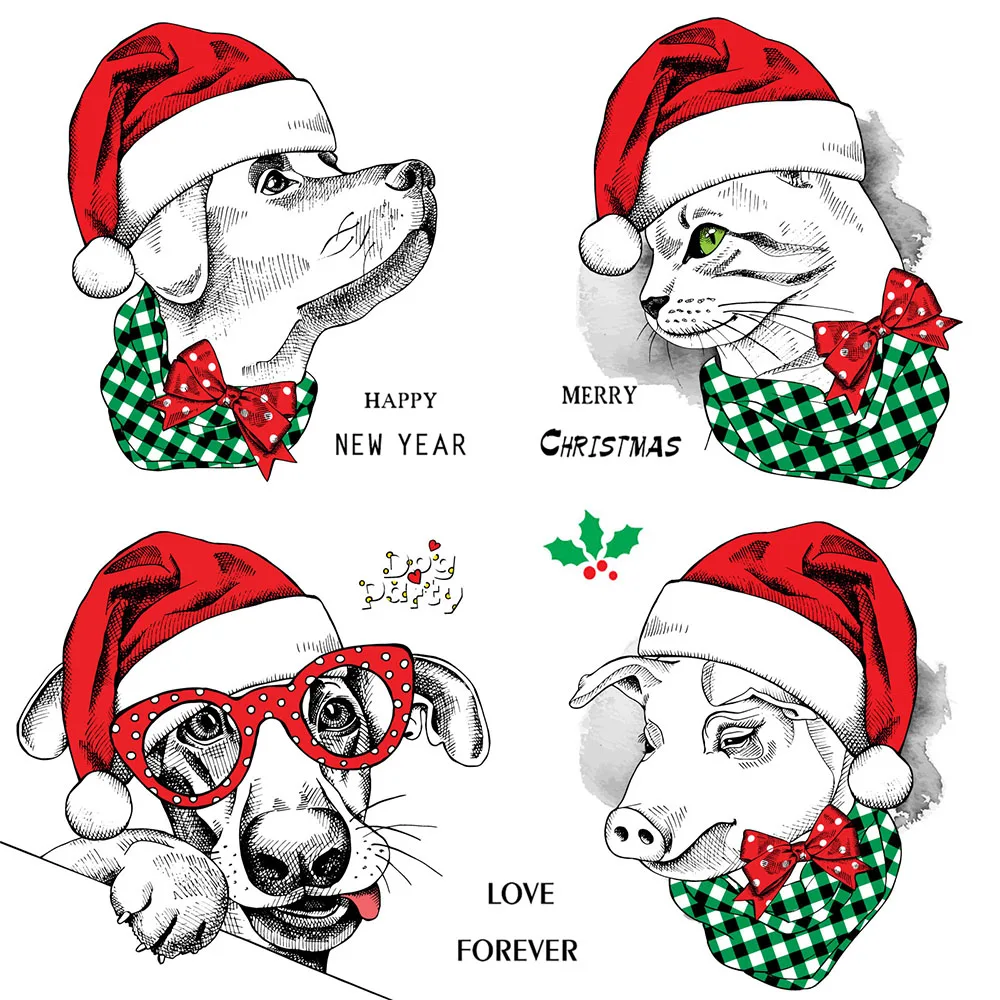 AZSG I love Christmas / Merry прозрачные штампы для рукоделия Скрапбукинг/изготовление