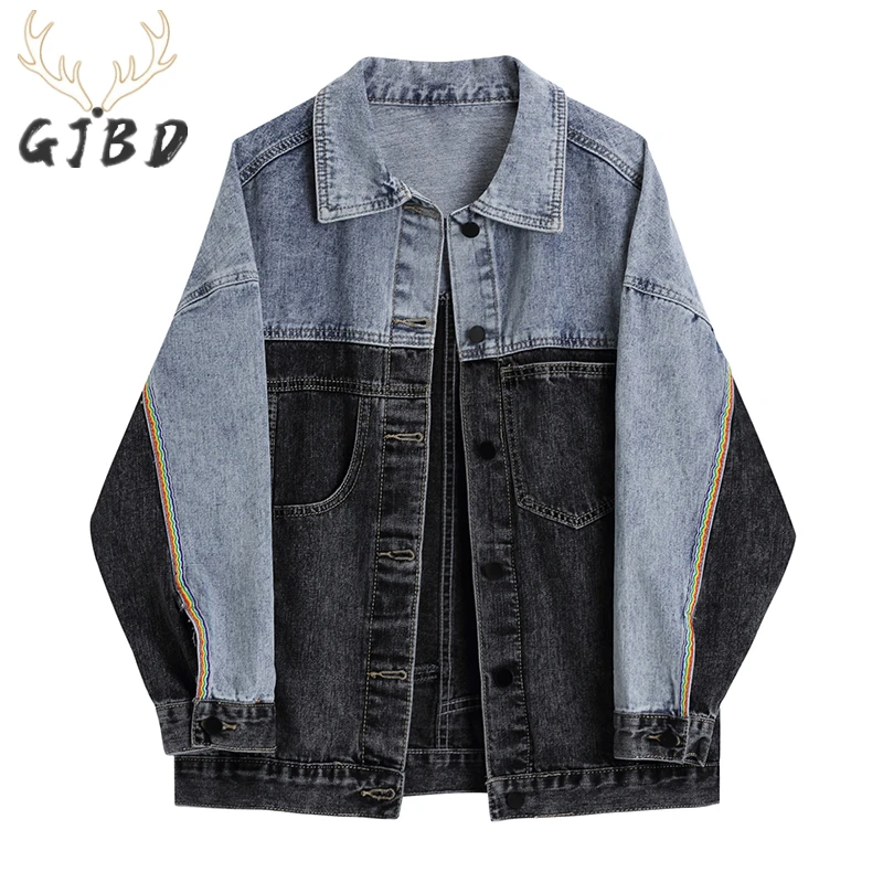 

Patchwork Vintage Long Sleeves Jean Jacket Women Clothes Oversized Jean Jacket Denim Coat Fashion Button Baggy Coat 2022 Autumn