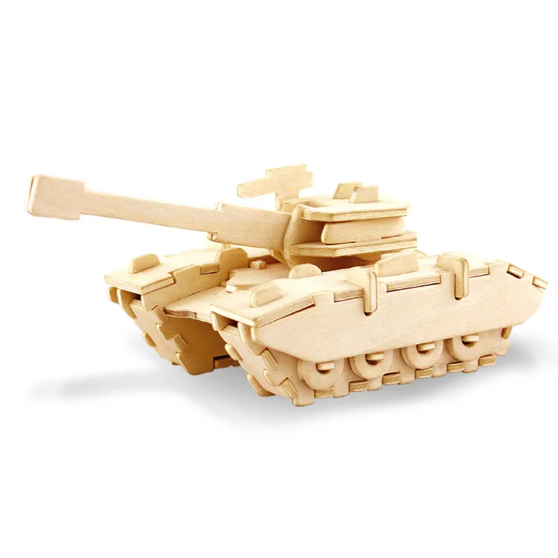 Деревянная игрушка пазл 3D сделай сам Военная серия танкер животные и т. д. набор