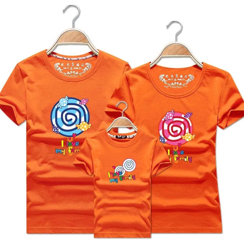 Рождественская одежда для семьи матери и сына Одинаковая пар рубашка с коротким