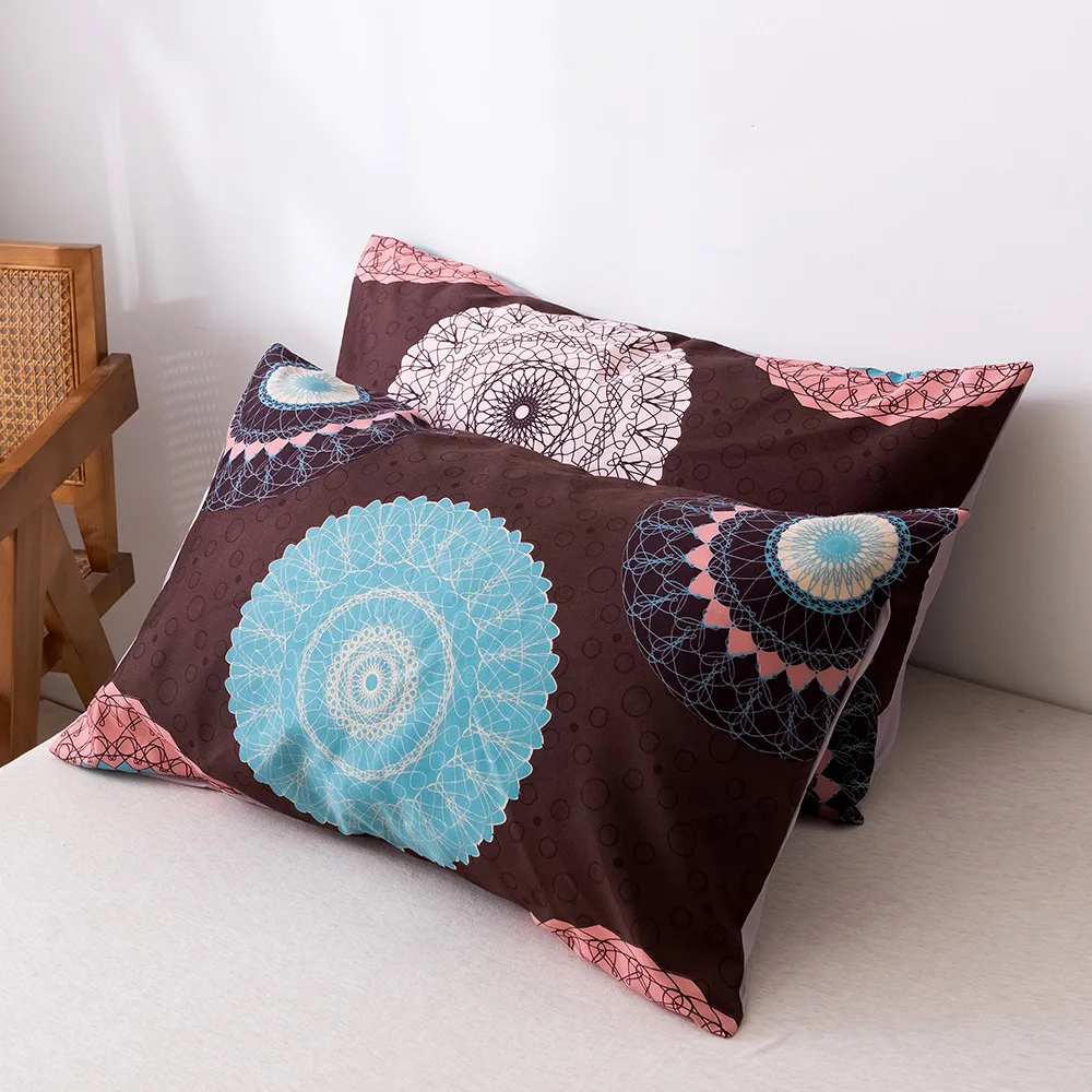 

Print Bed Linen Bedding Set Bedclothes with Pillowcase Students Dormitory Bed Duvet Cover Set King Size Bed Duvetcover Brushed