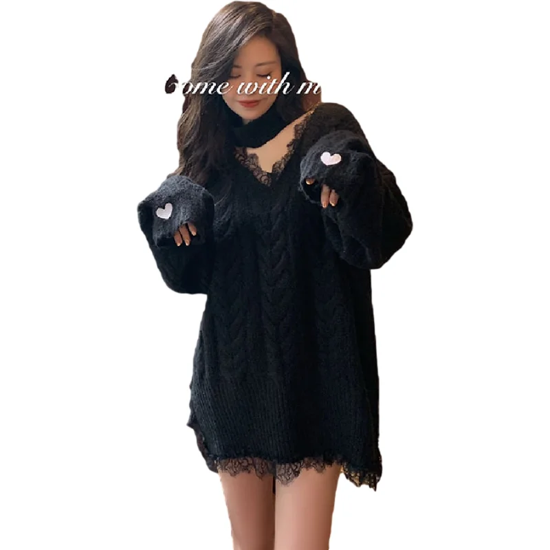 

New Female Sweater Women Winter Pullover Knitting Overszie Long Sleeve Girls Tops Loose Sweaters Knitted Outerwear Thin Sexy