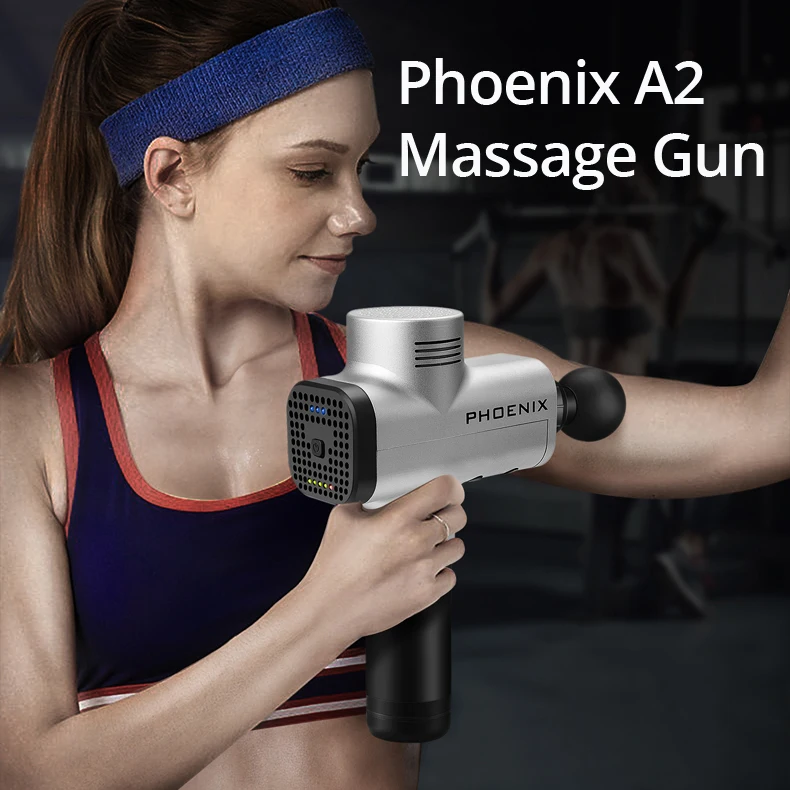 Phoenix A2 массажный пистолет с высоким вибрирующим устройством для массажа тела, пистолет для глубокого массажа мышц, терапевтическая, для мышц, расслабляющее устройство, облегчение боли