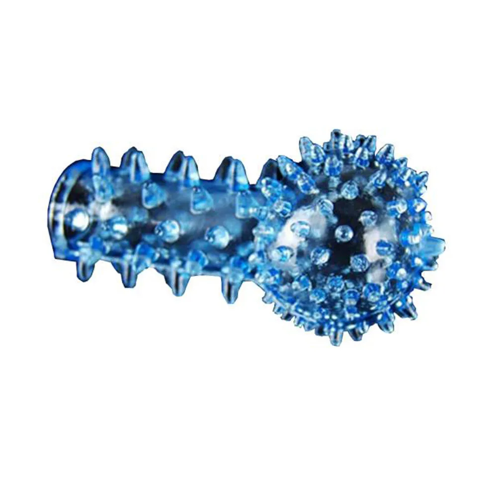 Массажная накладка на палец со стразами Специальный Шипованный шар презервативы